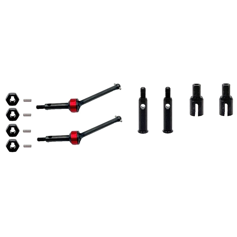 RC Car Upgrade Coupling Drive Shaft Differential Cup Wheel Shaft Kit for 1/24 244016 1/24 Micro-B
