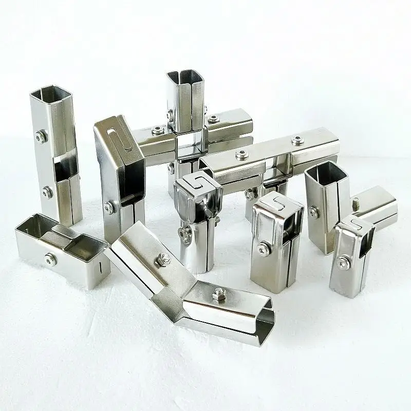 NEW Elbow Pipe Fixed Buckle 20x20/25x25mm Square Pipe Fitting Joint Pipe Connector Buckle Non Welding And Non Punching Bracket