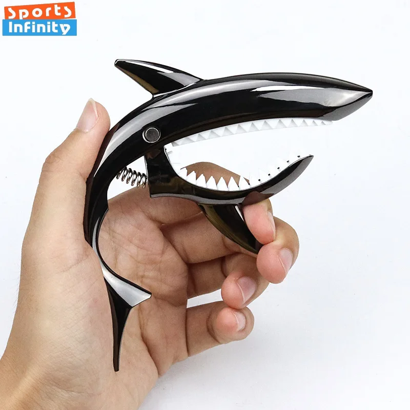 Metal Shark Acoustic Guitar Capo Clip Metal Clamp with Changing Strings Tools Wood Classic Electric Guitar Ukulele Universal