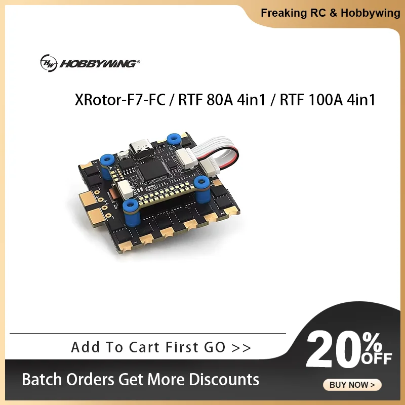 HobbyWing XRotor-80A/100A-4in1-8S-Lite-AT-RTF XRotor F7 Flight Controller RC FC for FPV Racing FPV Drone Parts COMBO ESC FC