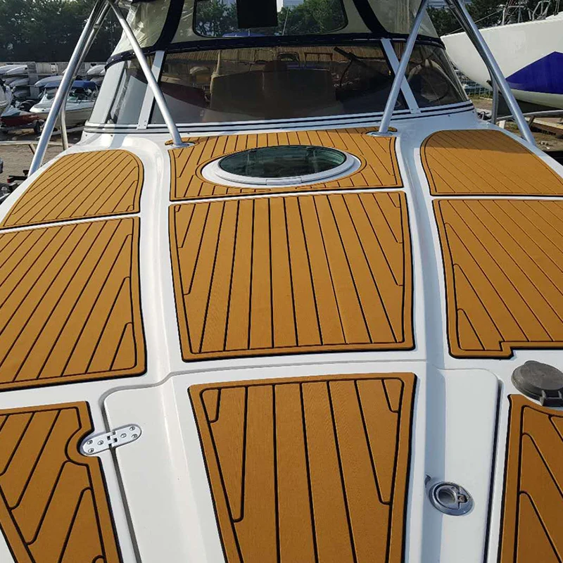 2008 Four Winns 378 Vista Swim Platform Cockpit Pad Boat EVA Teak Deck Floor Mat