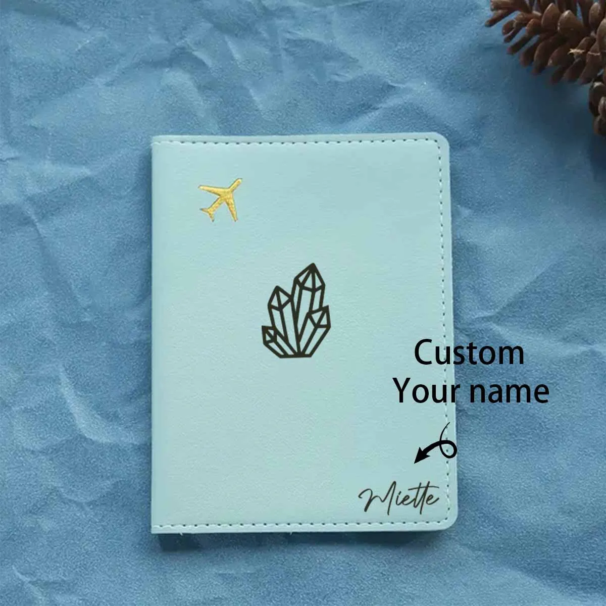 1pc Personalized Name Passport Cover Husband Gift Luxury Leather Passport Cover Memory Keepsake