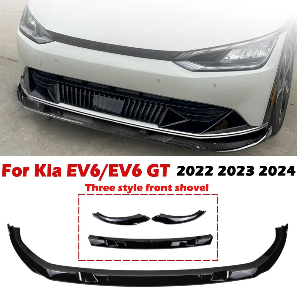 For Kia EV6/EV6 GT GT-Line 2022 2023 2024 Front Bumper Lip,ABS Front Bumper Lip Spoiler Splitter Body Kit Car Accessories