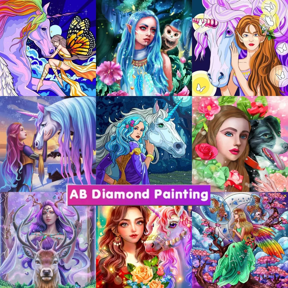 5D Diamond Painting Magic Antler Ladies Home decoration Cross stitch full Rhinestone Mosaic wall art DIY diamond embroidery dra