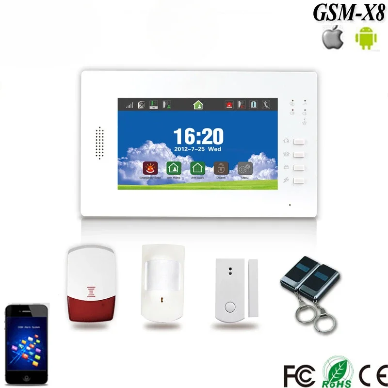 

Home Automation Intruder GSM PSTN Alarm System,low Battery Alert Alarm Wireless with 8 Wired Sensors