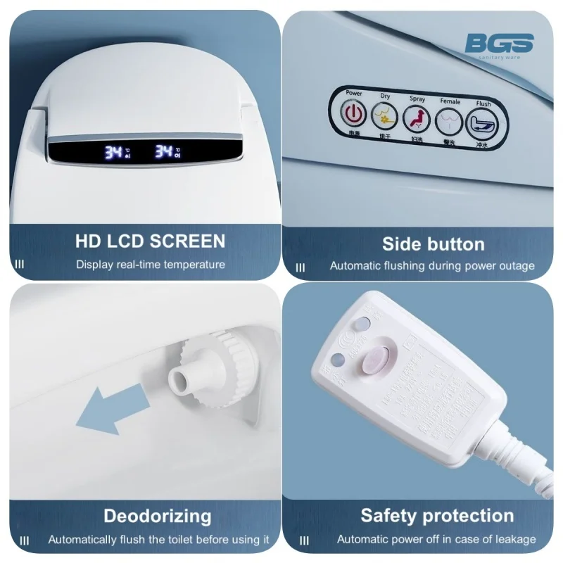 Großhandel Günstige 110 V/220 V s Falle/p Falle Japanische Badezimmer Auto Flush Intelligente Elektrische Bidet Automatische wc Smart Wc Schüssel