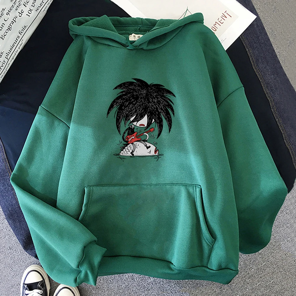 The Cure Robert Smith Hoodies Cartoon Casual Long Sleeve Mens Sweatshirts Printing Clothes Hip Hop Music Band Graphic Pullovers