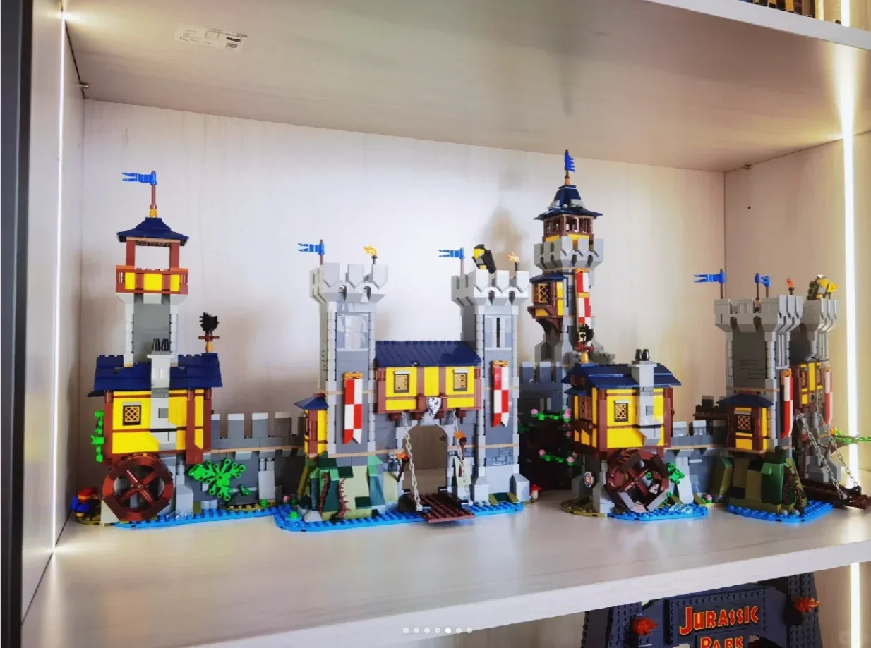 2024 زخرفة سطح المكتب 3 في 1 قلعة القرون الوسطى تناسب 31120 لمجموعة هدايا عيد ميلاد الأطفال