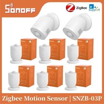 1 ~ 10pcs SONOFF SNZB-03P ZigBee PIR Sensor de movimento funciona com Zigbee Bridge Pro Controle de voz eWeLink via Alexa Google