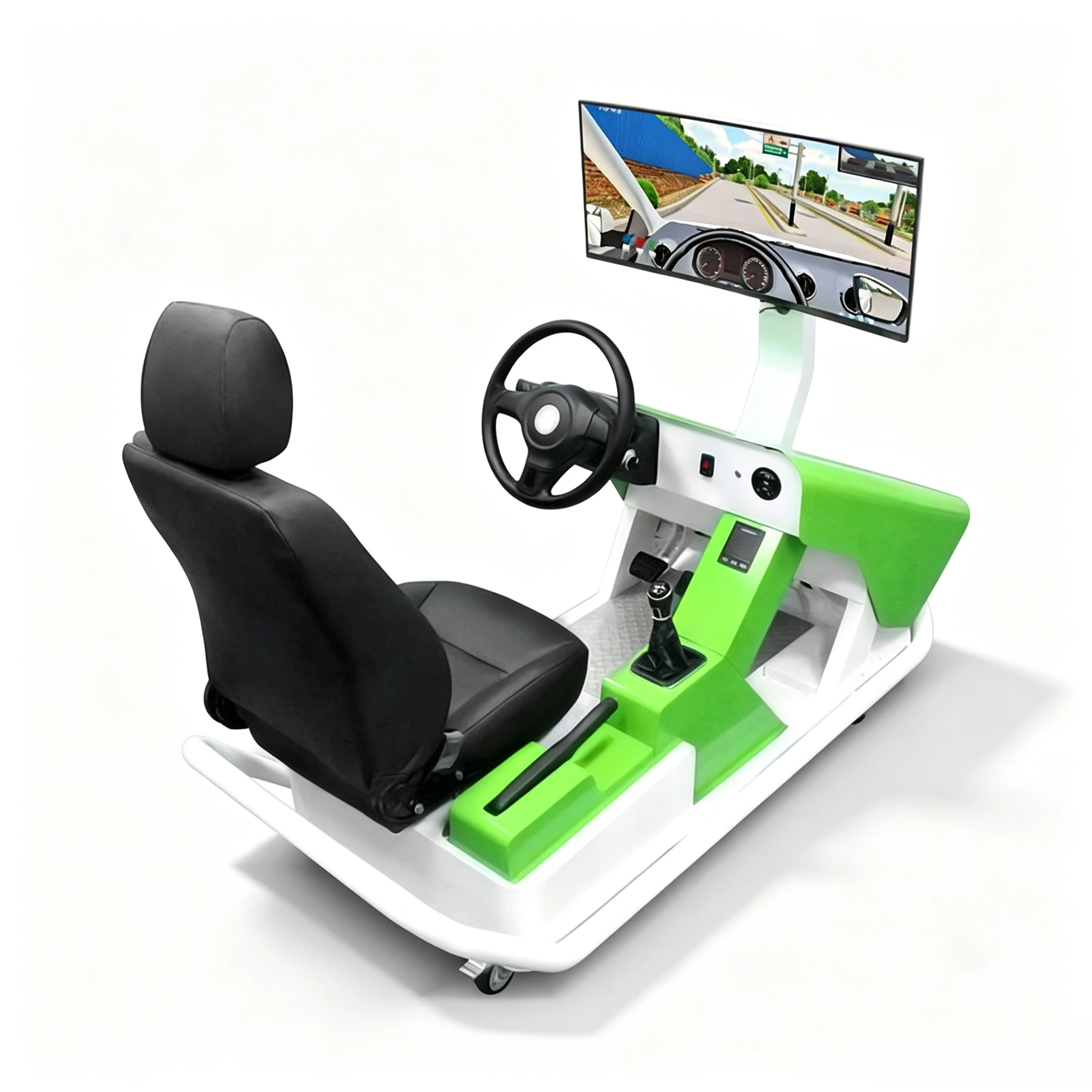 Automatic car training system with steering pedal dual screen driving school teaching equipment