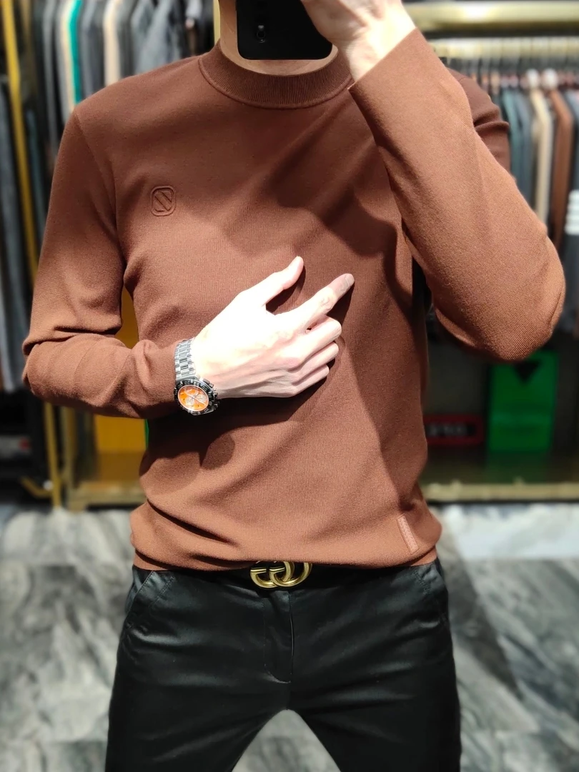 

Новый осенне-зимний мужской вязаный свитер Slim Fit, универсальный, высококачественный, модный бренд D95, стильный.