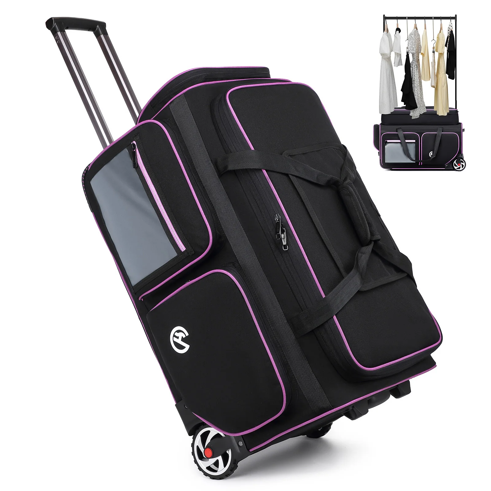 Large-capacity Business Trolley Travel Bag Carry-on Luggage Bag Laptop Bag with Clothes Drying Rack Multi-Functional Travel Case