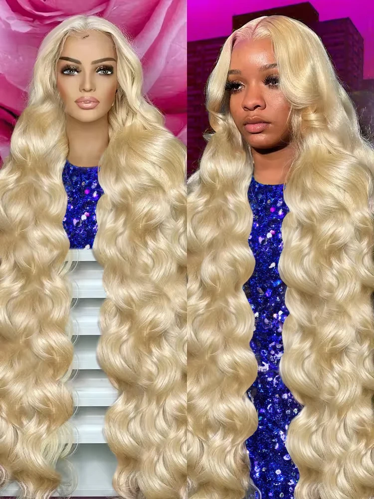 วิกผมลูกไม้แบบเต็มศีรษะ 613 ขนาด 13x6 13x4 สีน้ำตาลทองอ่อน ลอนบอดี้เวฟ วิกผมลูกไม้ด้านหน้า วิกผมบราซิลแบบใส สีธรรมชาติ สำหรับผู้หญิงผิวสี