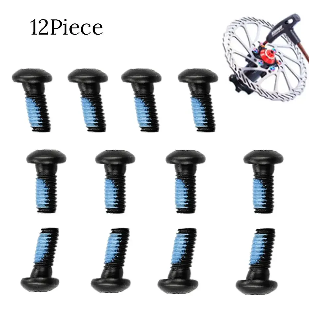 

12Pcs/Set 12mm Bicycle Disc Brake Bolts Mounting Screws T25 Head Mountain Bike Disc Cycling Accessories Steel Mount Screw