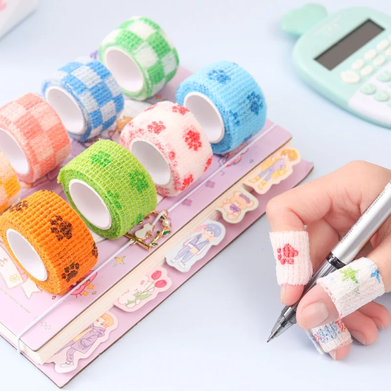 

New Hot 2.5cm x 4m Finger Care Guard Protection Bandage Self-Adhesive Wound Dressing Elastic Band for Student Writing Calluses