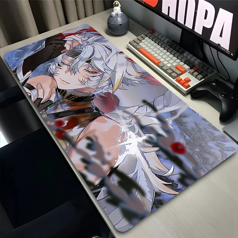 

Mouse Pad Laptop Anime Extended Desktop Mat Computer Gamer Mousepad PC Gaming Accessories Wuthering Waves Lingyang Keyboard Pad
