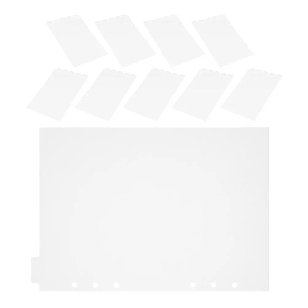 

10 прозрачных разделителей из ПВХ с полосками для записей для блокнотов, ежедневников, журналов, отчетов, организации работы в школе и офисе