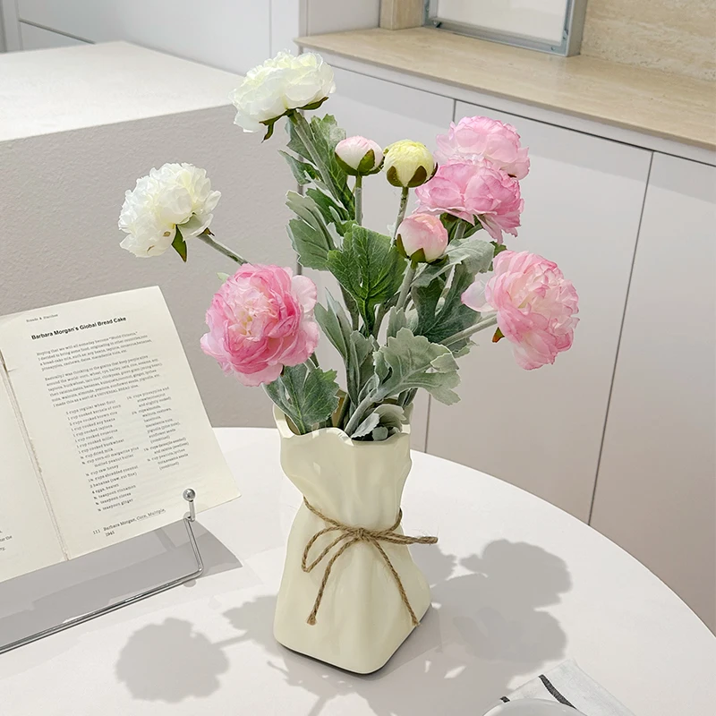 French Cream Style Vase Home Living Room Flower Arrangement Light Luxury Premium Dining Table