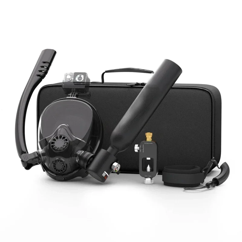 Máscara de Snorkel con Cilindro de Oxígeno de 0.5l para Buceo, Mini Tanque de Buceo, Negro, Verde, Amarillo, Equipo de Respiración para Buceo, Gran Venta