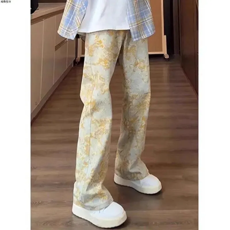 

Женские новые весенне-летние жаккардовые джинсы Micro-la для мужчин и женщин, брюки американского дизайна Sense Machete, узкие прямые удобные джинсы