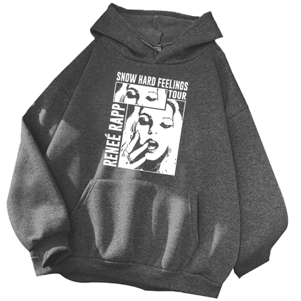 Reneé Rapp Snow Hard Feelings Tour Hoodie Reneé Rapp Fan Hoodie Unisex Harajuku Long Sleeve Sweatshirts