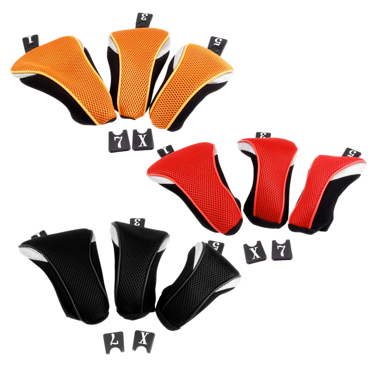 Golf Club Wood Driver Headcovers 3 Pcs Soft Wood Golf Club Driver Headcovers Professional Golf Head Covers Protect Set 3 Colors