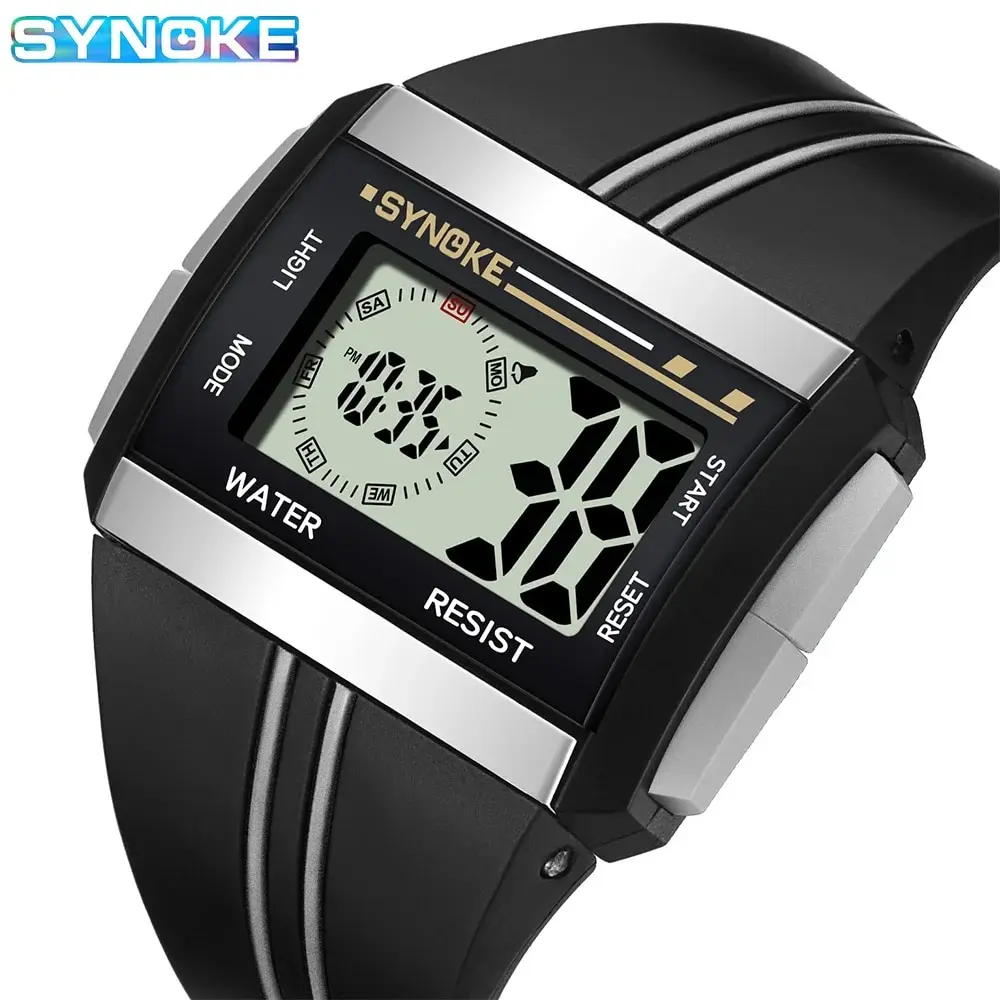 SYNOKE Outdoor Military Digital Watch For Men Fashion Retro Men Watch Sports Waterproof Men Watch Multifunctional Luminous