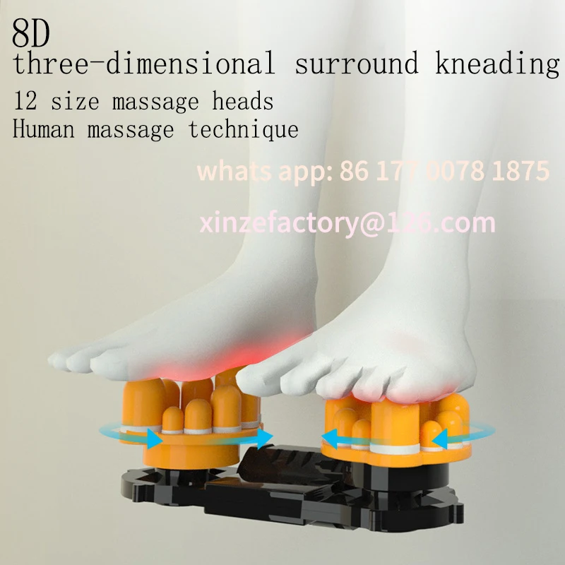 Customizable electric foot massager with heating therapy and hot compress function