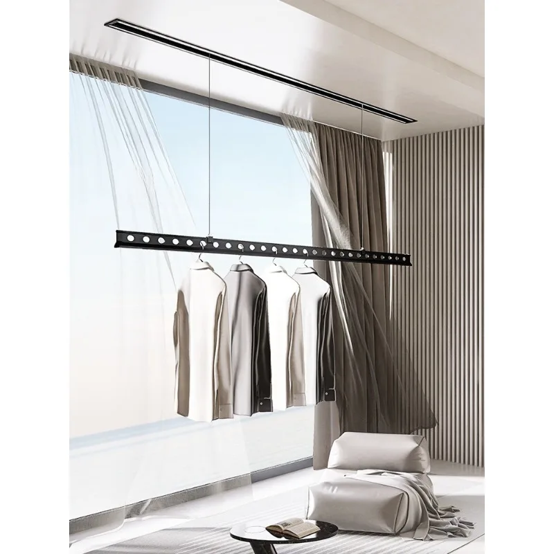

Electric invisible drying rack remote control lifting embedded ceiling balcony smart home
