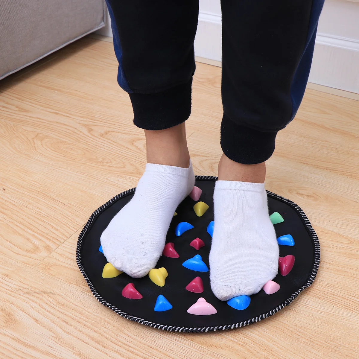 

Stone Massage Cushion Round Foot Leg Pain Reliever Acupressure Walk Massager Mat Pad