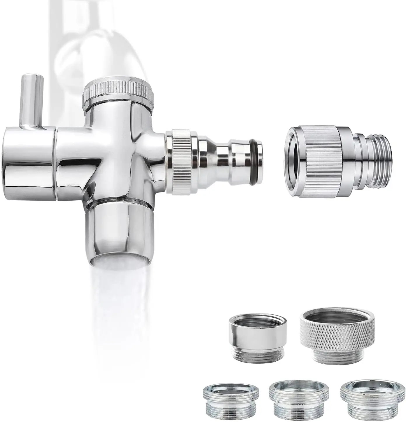 

Faucet Aerator to Garden Hose Diverter with Quick Connector and 5 Adapters