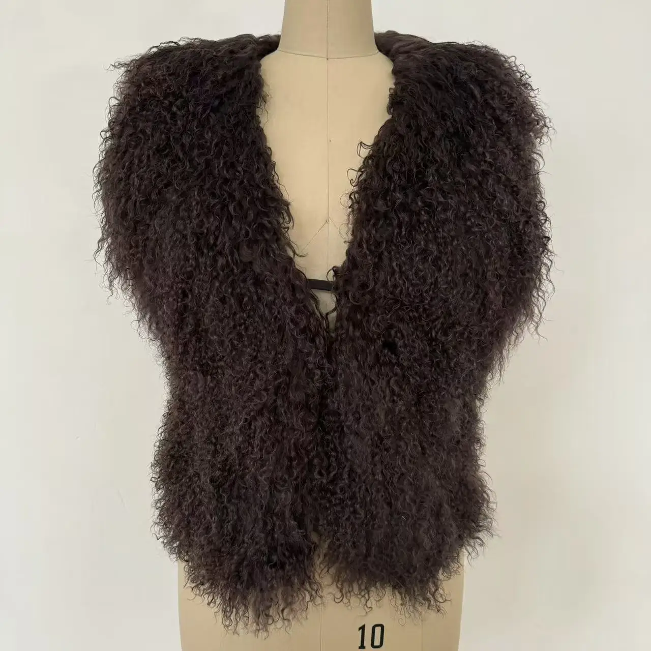 Streetwear Real Mongolian Sheepskin Fur Vest Women Real Sheep Fur Halter Top vest