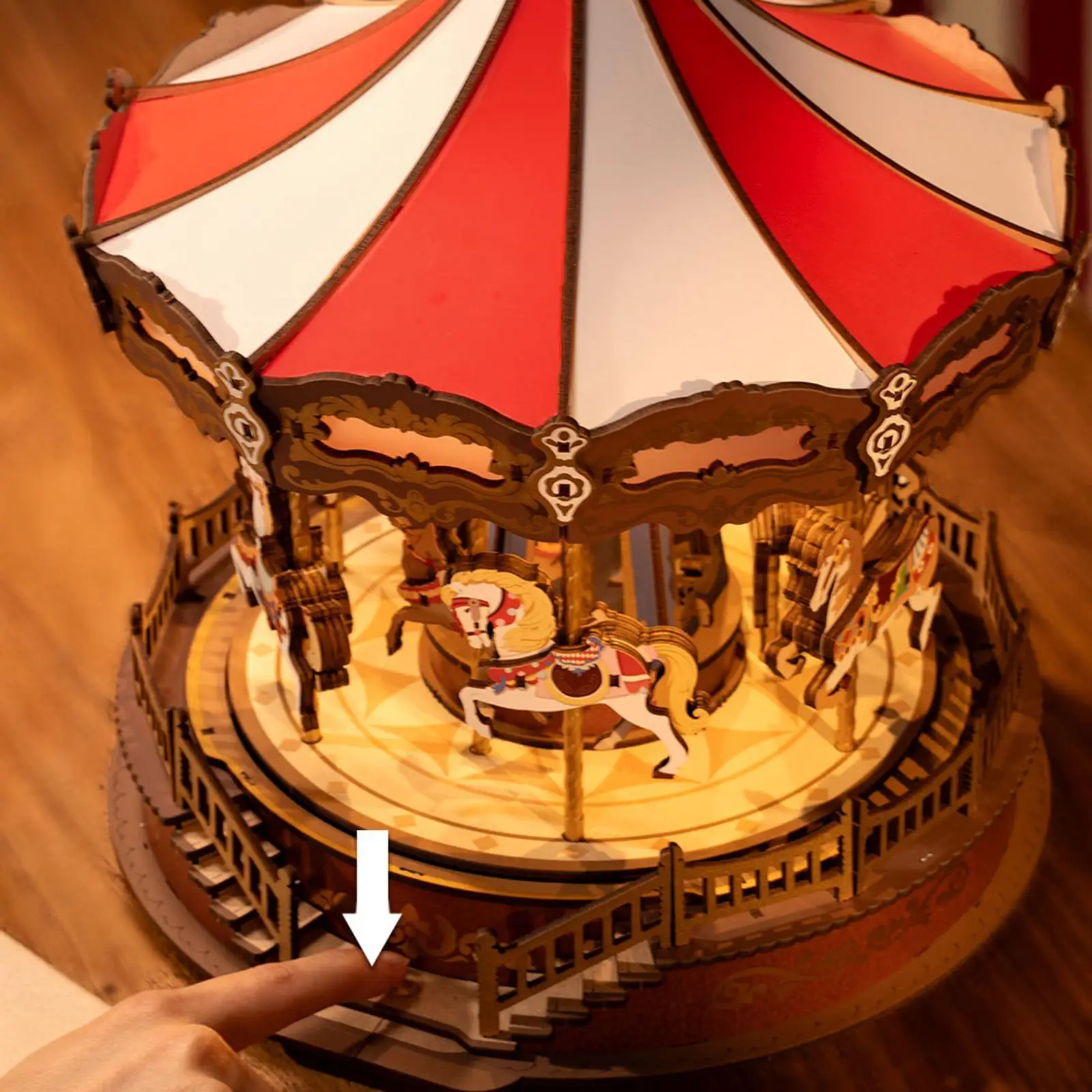 Carousel Music Box Collectible Multifunctional Ornament for Girls Mom Women