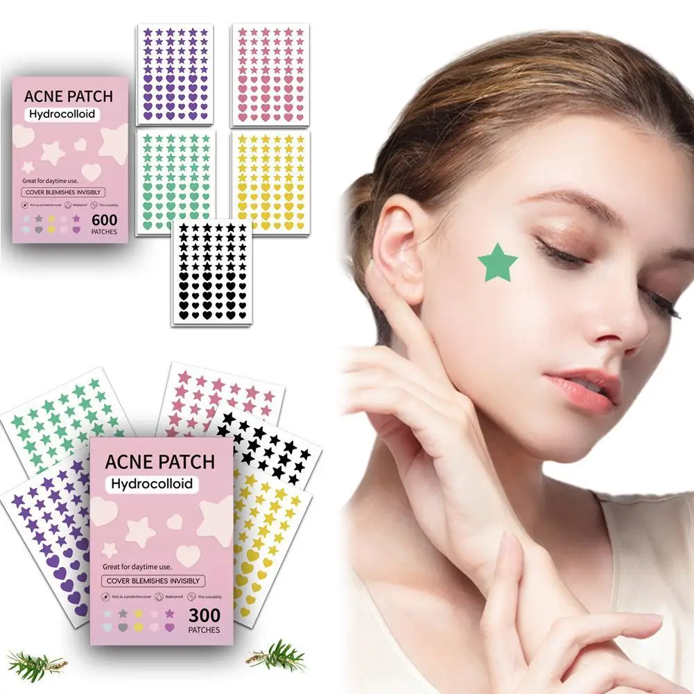 300/600pcs Star Acne Patch Blackheads And Closed Comedones Improve Acne Skin Hydrocolloid Acne Beauty Tools Women Cosmetic