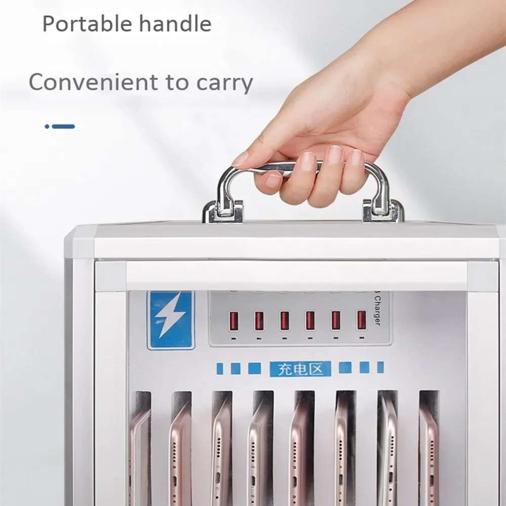 Портативный сейф для мобильного телефона, USB-порт для зарядки, чемодан, школьный блок для встреч, повесить на стене, ящик для хранения инструментов, замок 24