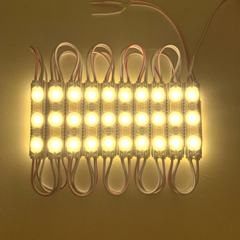 10pcs Injection LED module 12v  2835 module light 61*13mm IP65 Waterproof Outdoor Word Sign Board Lightbox Windowfront Car Shop