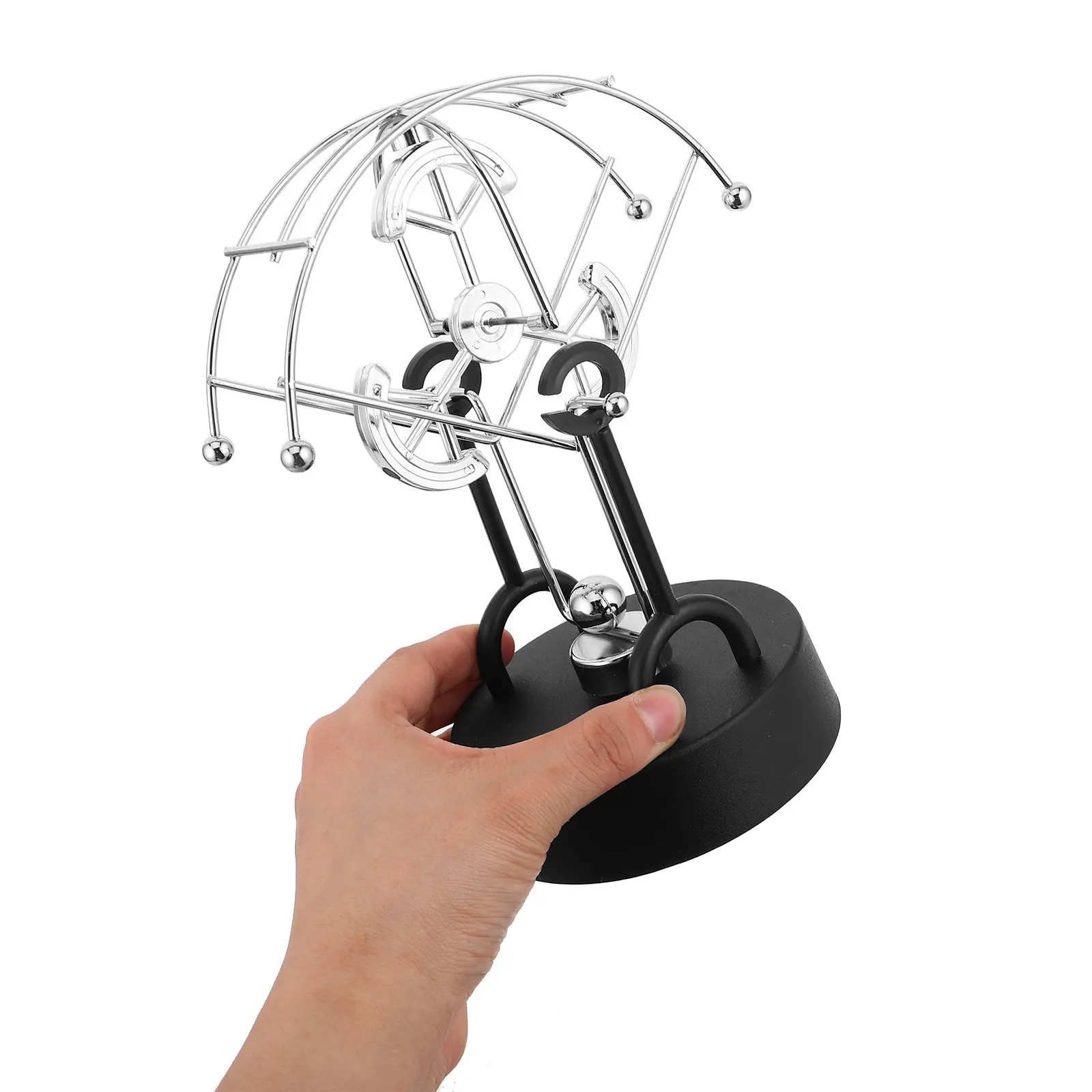 

Battery Free Perpetual Motion Device Desktop Rotating Ornament Modern Office Desk Accessory Triangular Metal Craft Executive