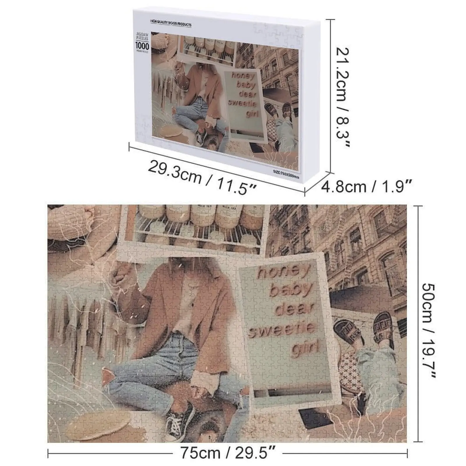 ヴィンテージスクラップブックコラージュ # 2 ジグソーパズル 子供用ジグソーパズル 大人用木製ジグソーパズル パズル