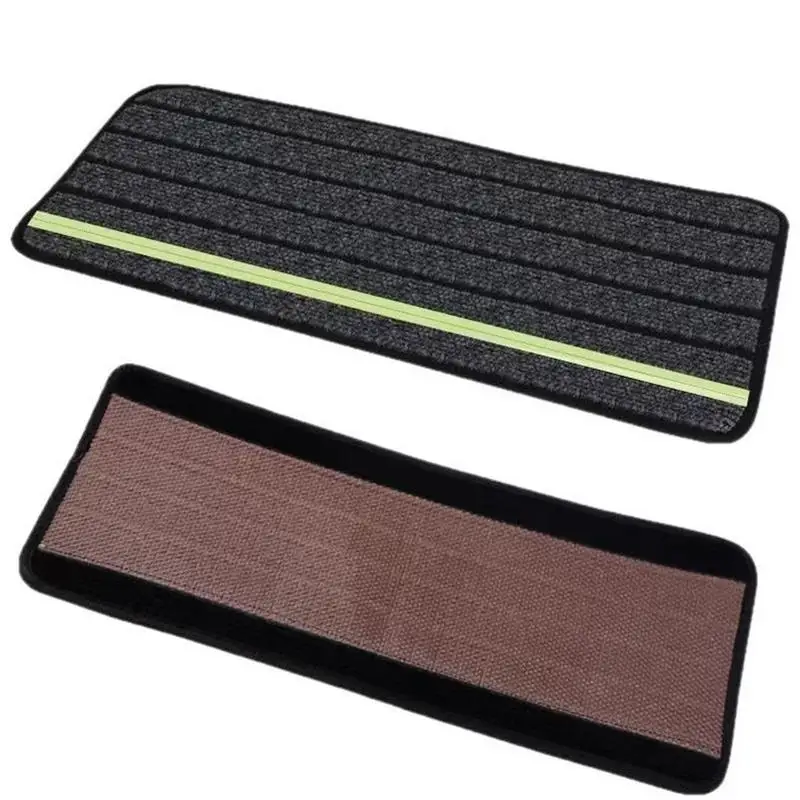RV Step Rug Self-Adhesive Non-Slip Stair Treads Carpet Pad With Reflective Strips Dustproof Stairs Cushion Motorhome Accessories