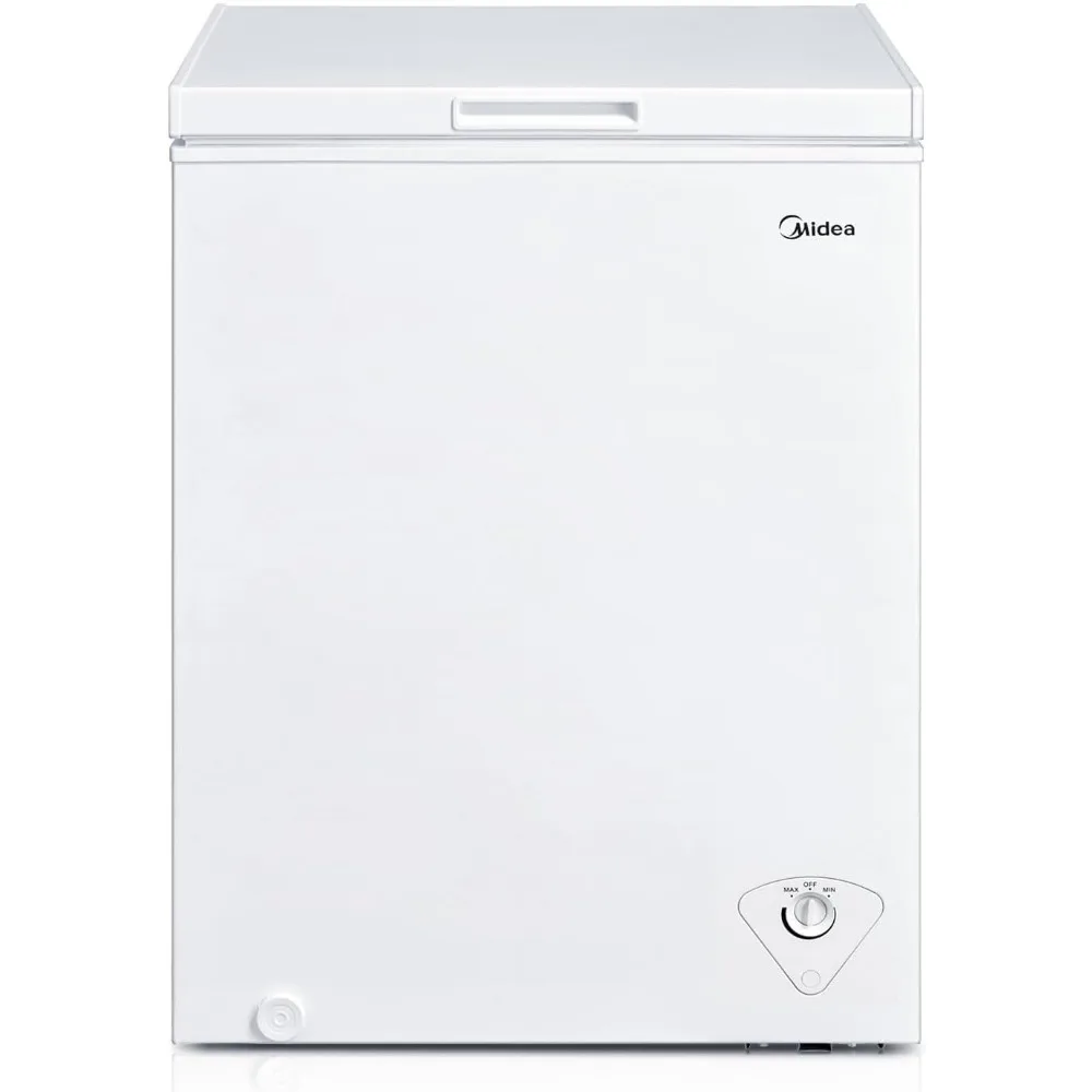 Chest Freezer, 5.0 Cubic Feet, Steel Mechanical Control with Adjustable Thermostat from -12 to -28 Degrees White