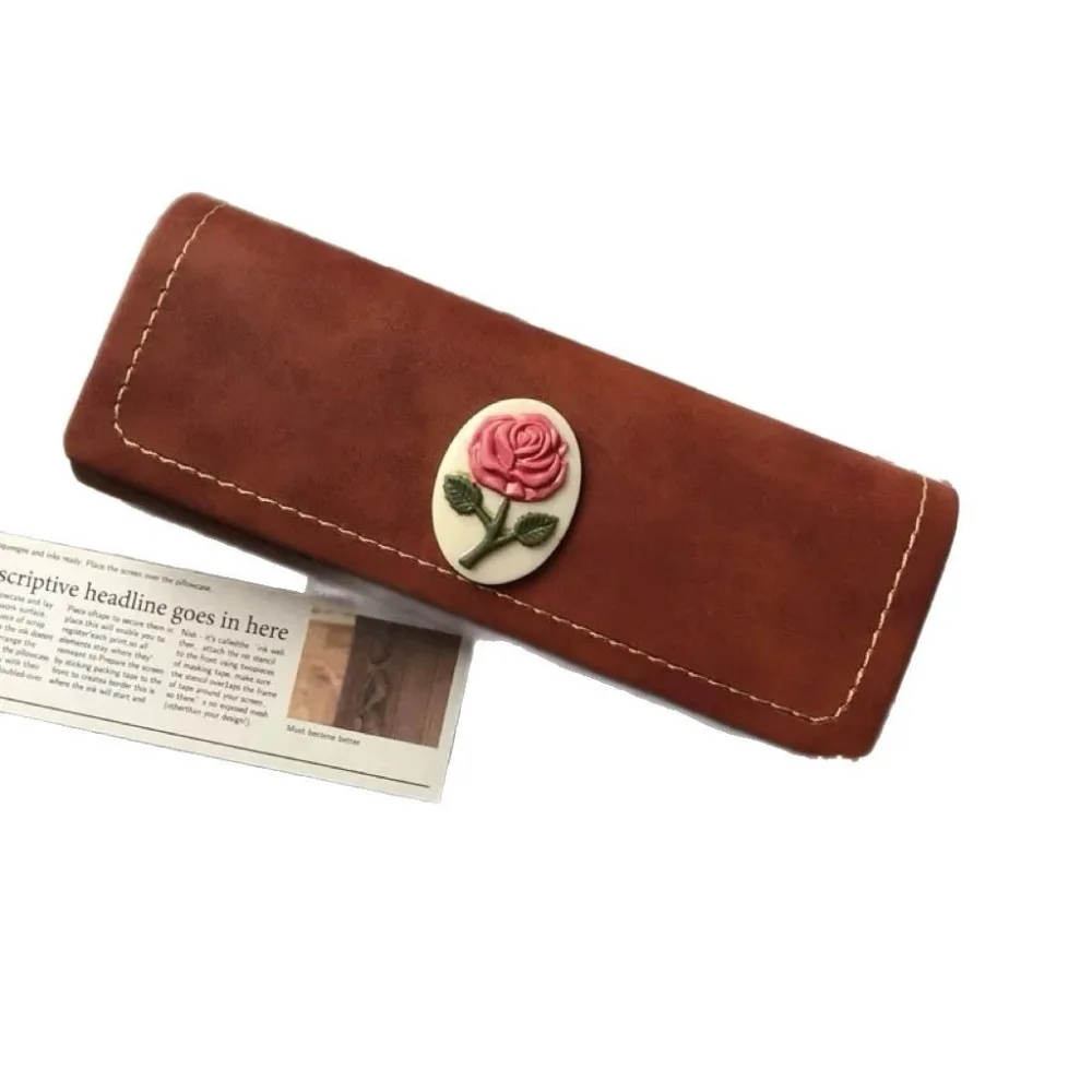 2 قطعة حافظات نظارات من جلد البولي يوريثان مقاومة للضغط يسهل حملها حافظات النظارات الشمسية أسلوب بسيط صندوق تخزين النظارات الرجعية #3