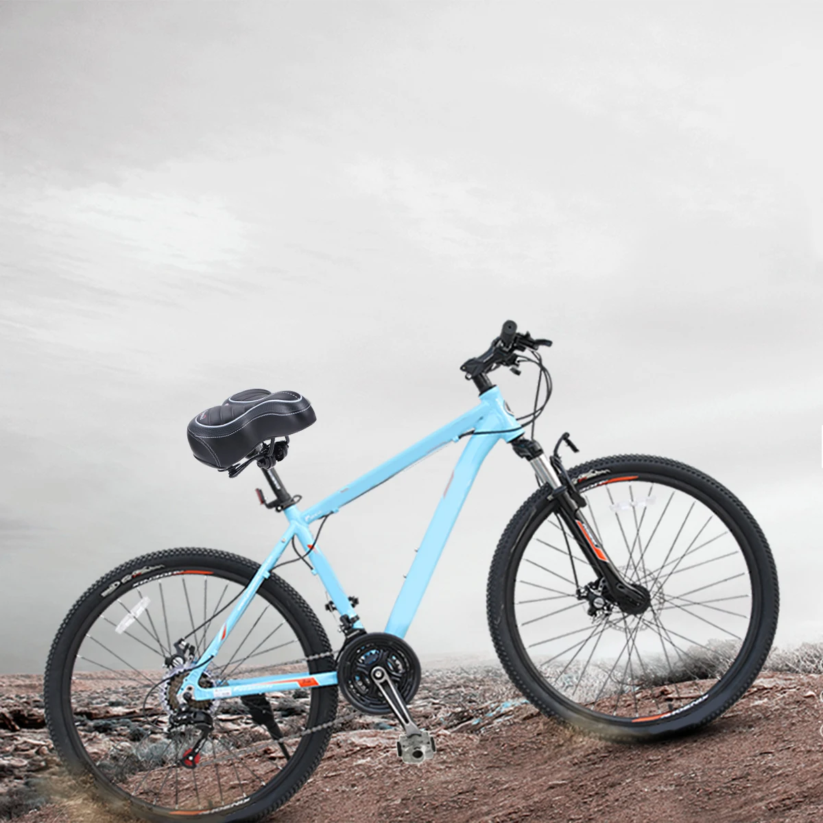 

Mountain Bike Seat Cushion Gel Saddle Cycling Pads Ergonomic Padded Mat Comfortable Wear-resistant Water-resistant Steel Bottom