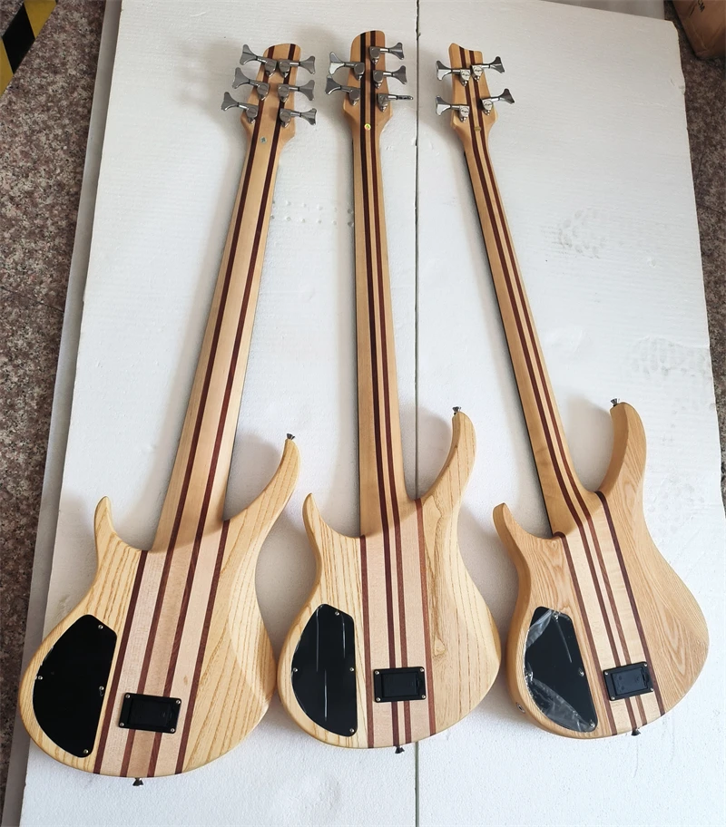 جيتار كهربائي مكون من 4 أوتار و5 أوتار و6 أوتار، رقبة عالية الجودة من خلال الجسم، باس كهربائي نشط