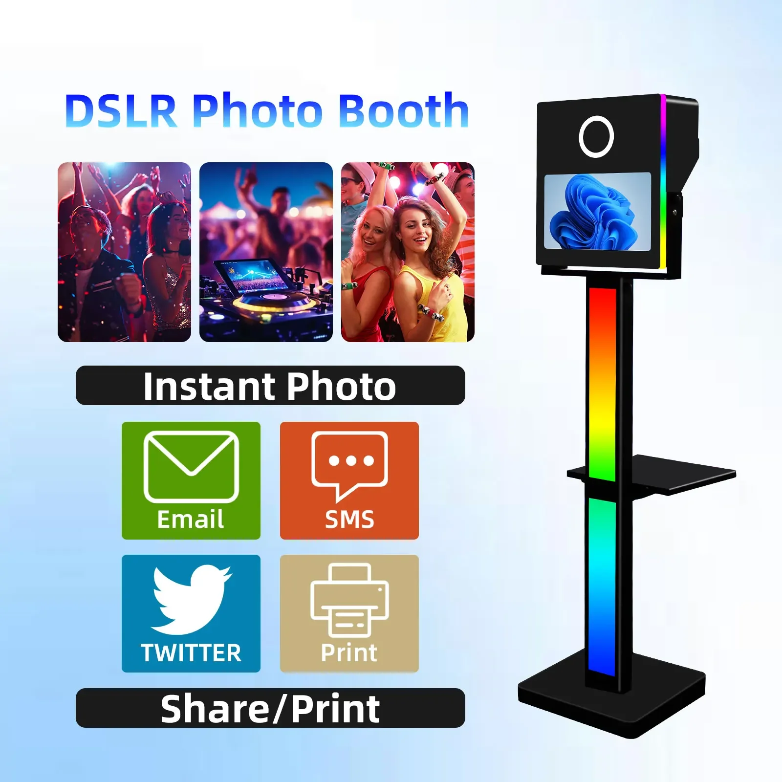 2025 New Dslr Photo Booth Poto Box Shell Machine 15.6 Inches Touch Screen Digital Camera Wedding Selfie PhotoBooth Portable