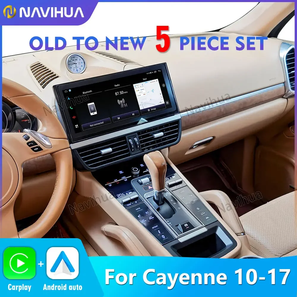 

NaviHua Android13 автомобильный радиоприемник авторадио цифровые часы седло панель модификация автомобильные аксессуары для Porsche Cayenne интерьерный комплект