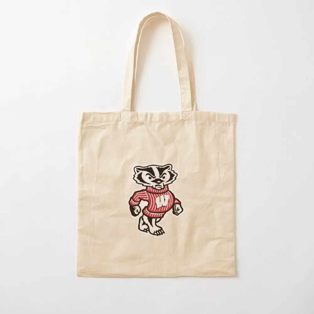 University of Wisconsin Bucky Red Badger Logo Tote Bag