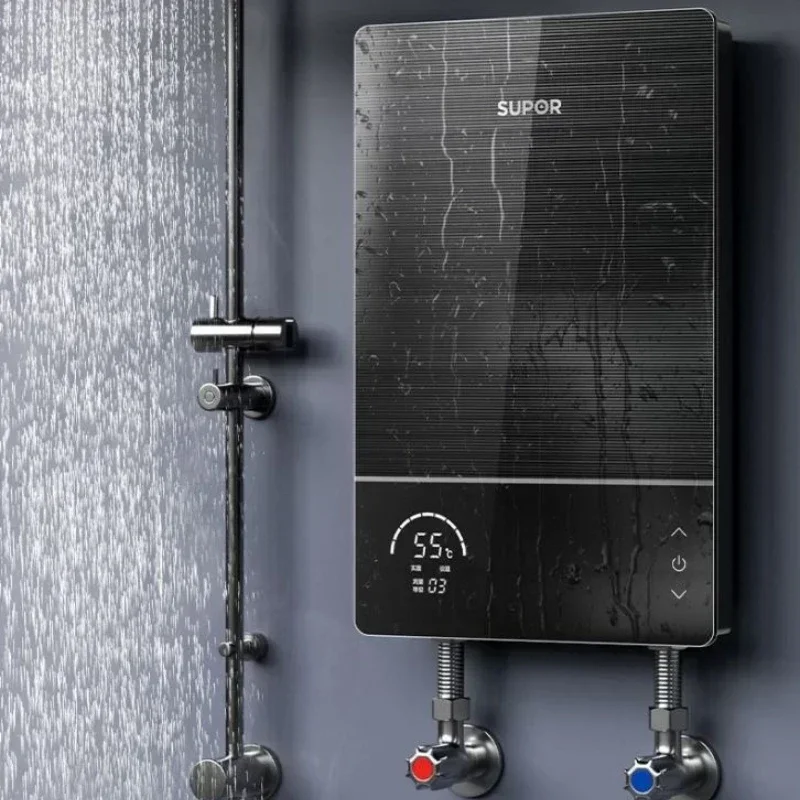 سخان مياه كهربي فوري، آلة دش منزلية، تردد متغير صغير، درجة حرارة ثابتة، دش ساخن سريع #3