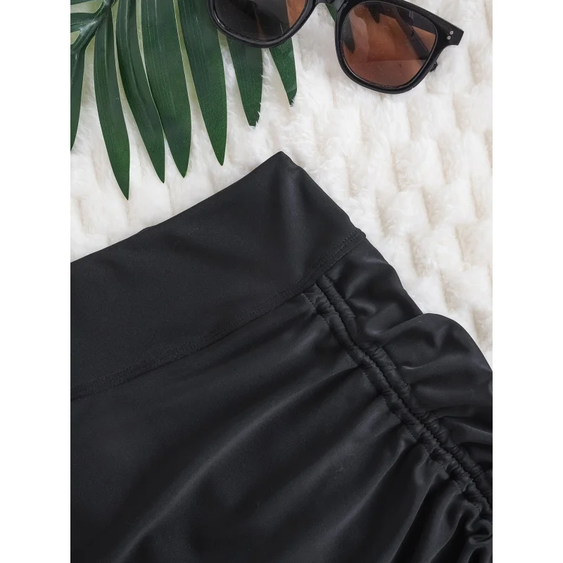 2025New الرباط الرياضة تنورة التخسيس غطاء الورك المضادة للتعرض الدانتيل تقليم التخسيس السباحة تنورة