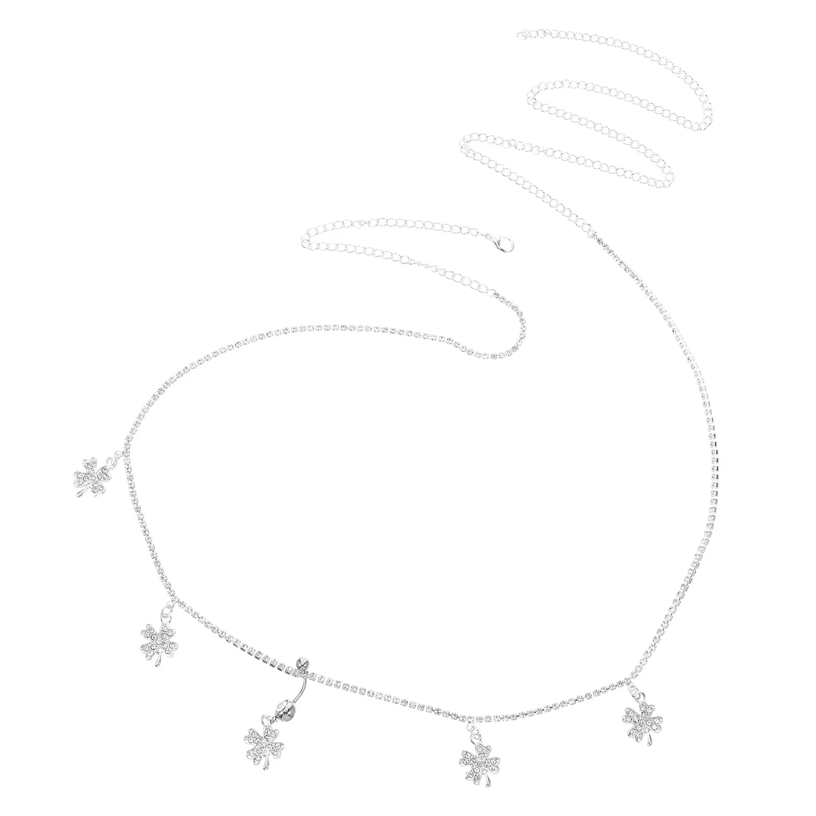 

Elegant Belly Chain for Women Adjustable Rhinestone Waist Chain Tassel Pendant Lightweight Body Jewelry Party Beachwear