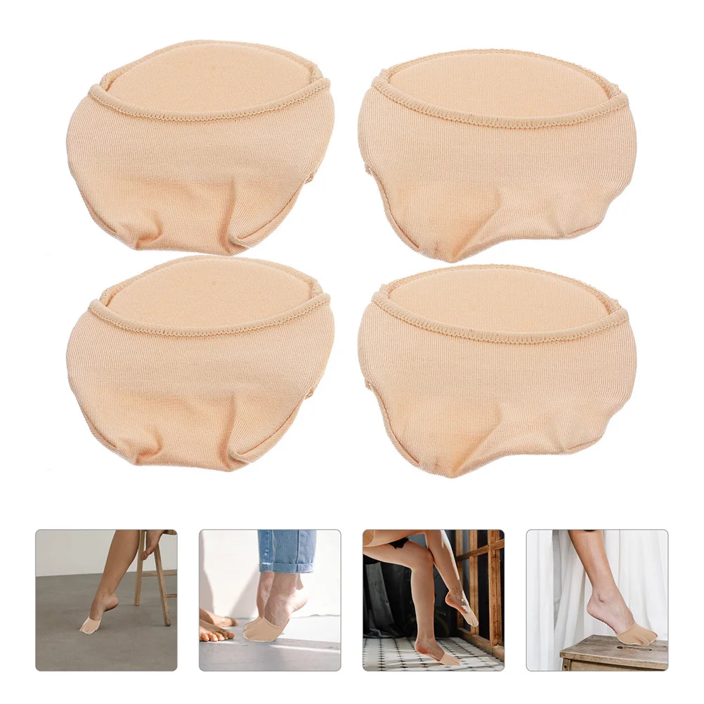 

4Pairs Non Slip Half Socks Invisible Palm Socks Women High Heels Seamless Liner Toe Covers Breathable Elasticity Sweat Absorbing